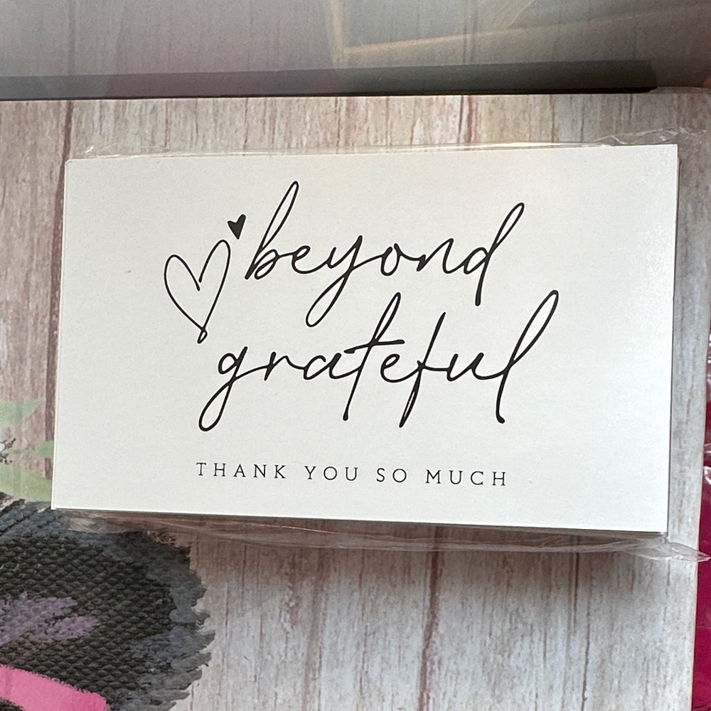 Beyond Grateful Thank You So Much Business Card Size 50 qty Thank You Cards NWT